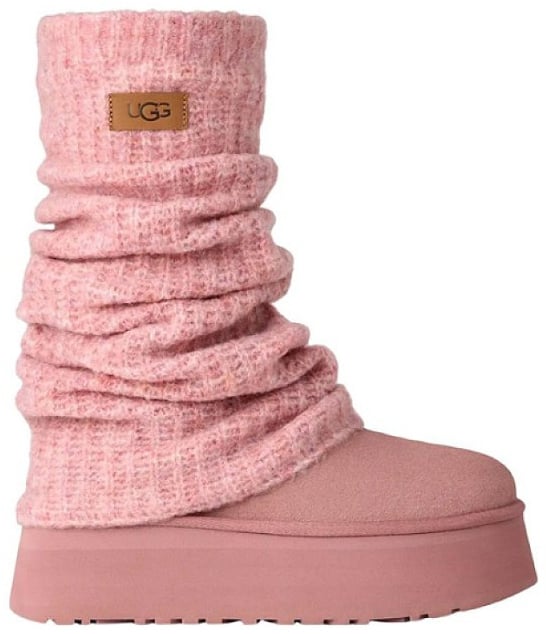 UGG UGG Classic Mini Dipper Legwarmer Boot Pink Dawn Roze