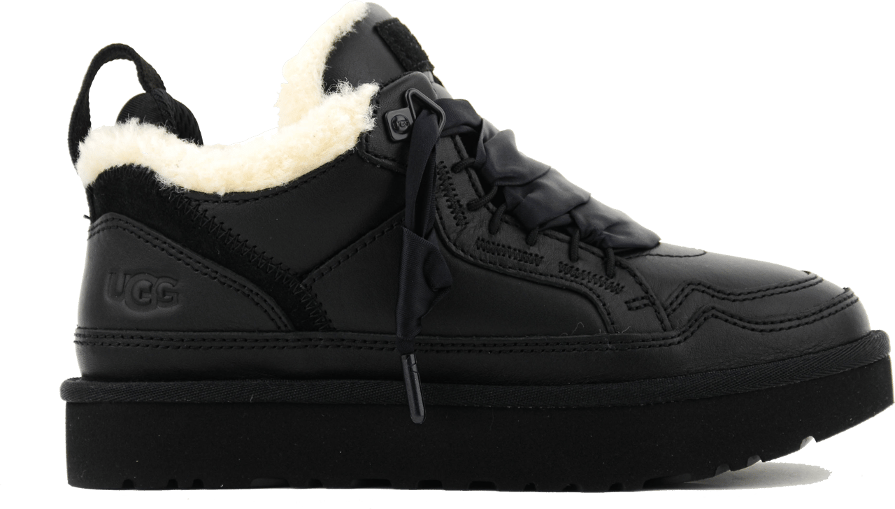 UGG Lowmel Lthr Black Zwart