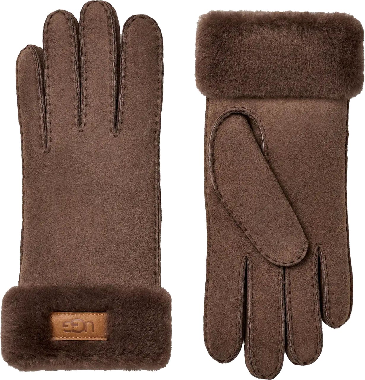 UGG Ugg Turn Cuff Glove Handschoenen Lichtbruin 17369 Bruin