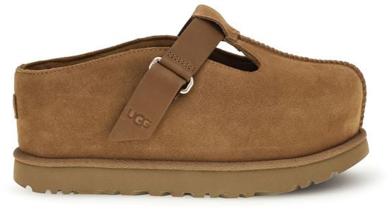 UGG Brown Calf Leather Bos Taurus Mules Bruin