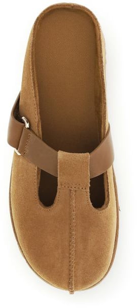 UGG Brown Calf Leather Bos Taurus Mules Bruin