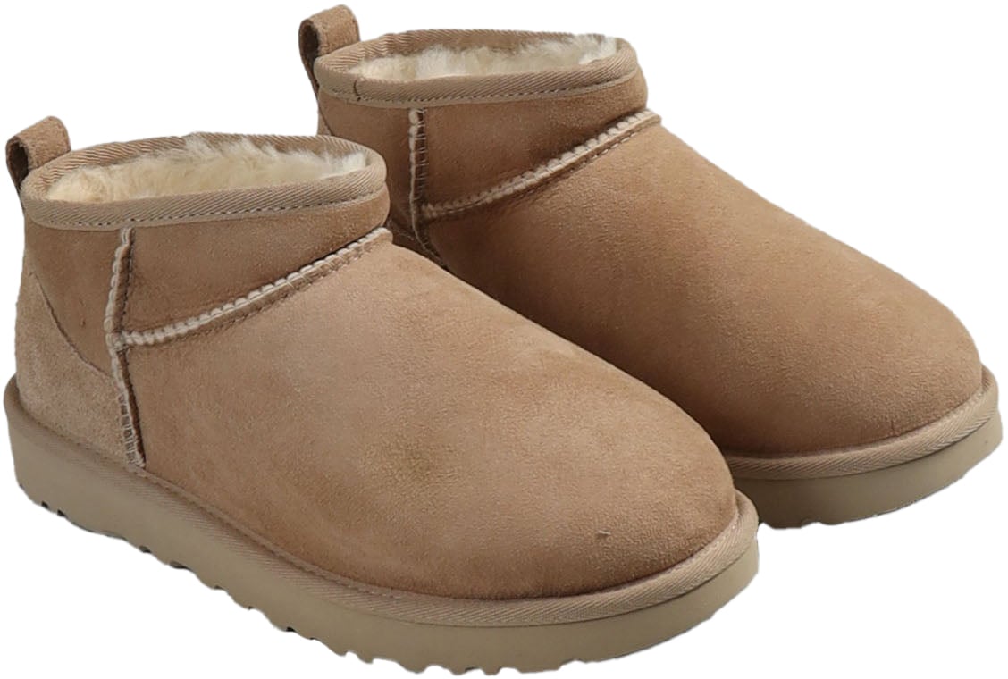 UGG CLASSIC ULTRA MINI ANKLE BOOTS LIGHT BEIGE Beige