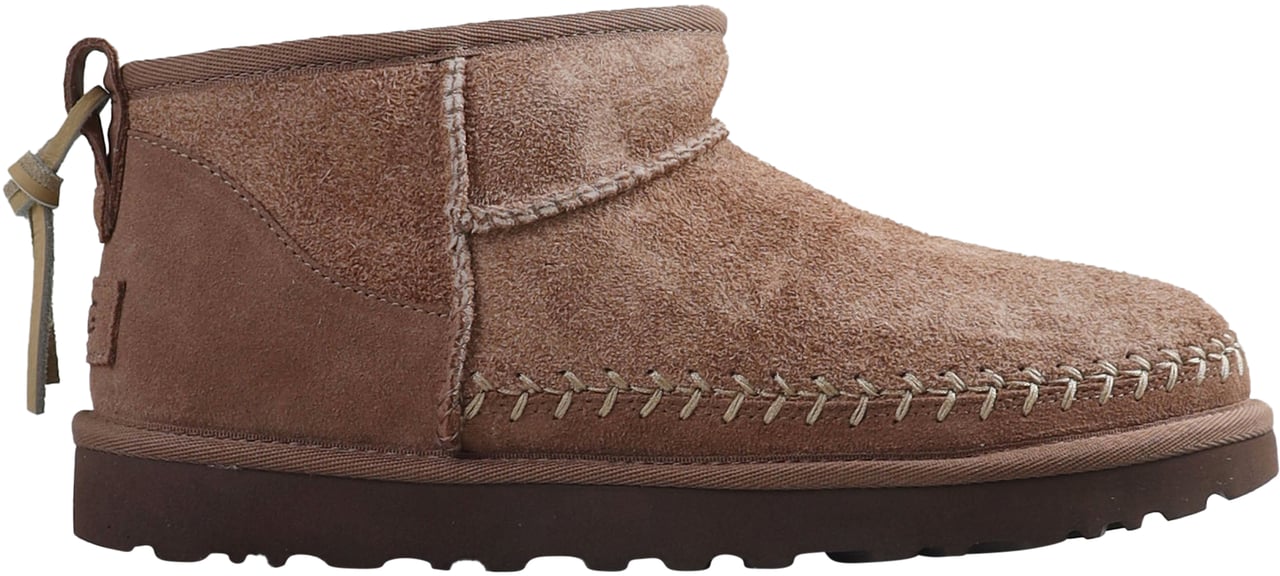 UGG CLASSIC ULTRA MINI BIARRITZ ANKLE BOOTS DARK TAUPE DARK TAUPE Taupe