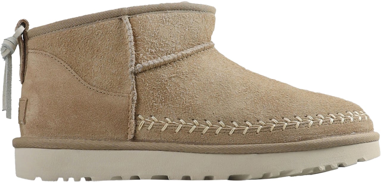 UGG CLASSIC ULTRA MINI BIARRITZ ANKLE BOOTS LIGHT BEIGE LIGHT BEIGE Beige
