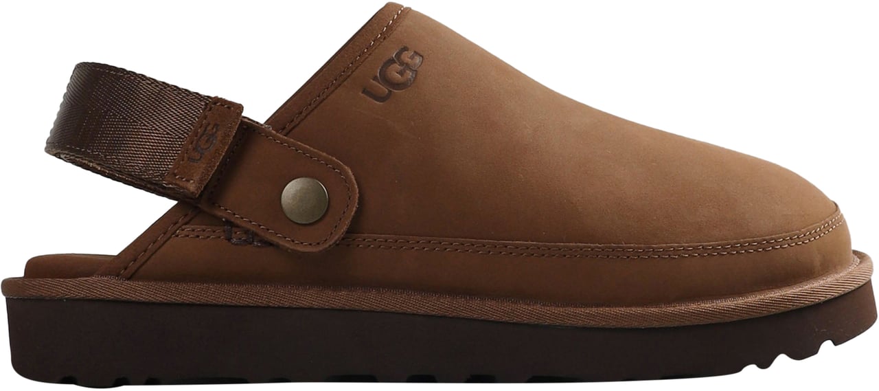 UGG M GOLDENCOAST CLOG II NUBUCK DONKER KASTANJE Bruin
