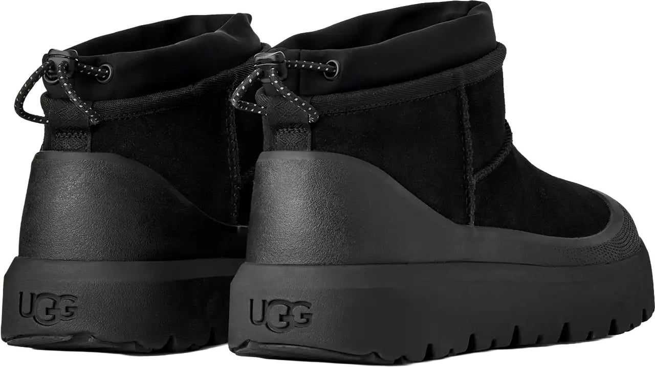 UGG ULTRA MINI WEATHER HYBRID ANKLE BOOTS BLACK BLACK Zwart
