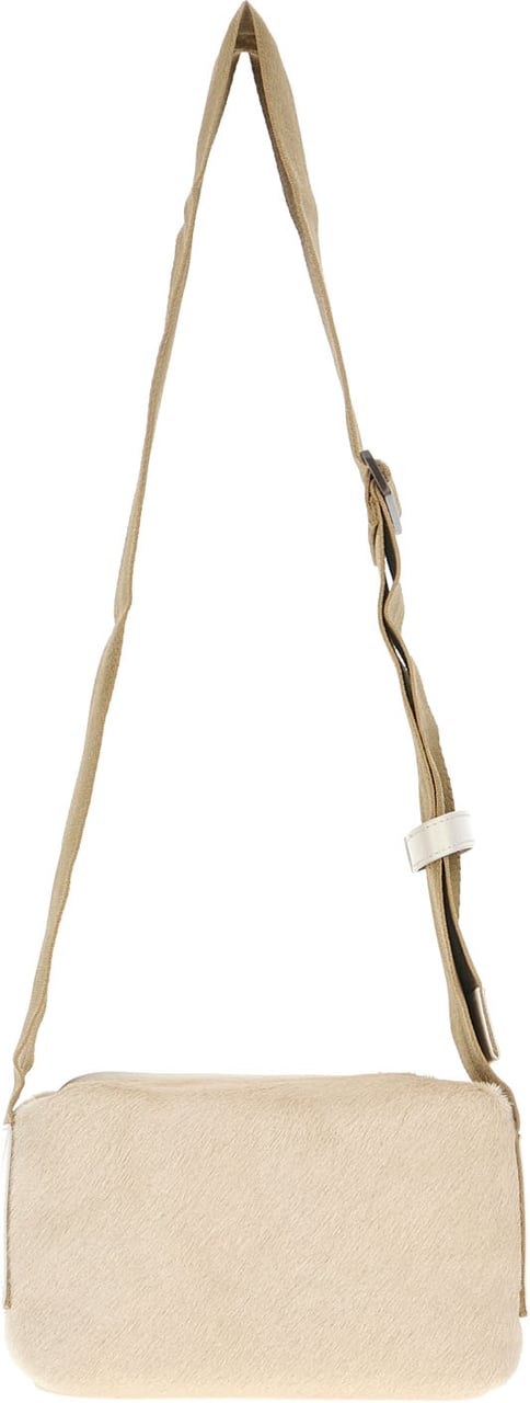 Uma Wang Ivory calf hair shoulder bag Neutraal