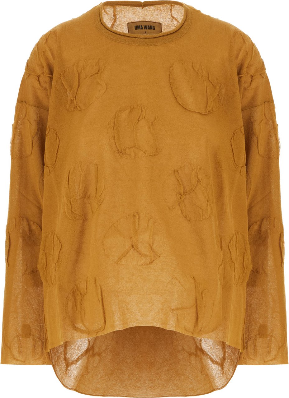 Uma Wang Ochre cotton blend sweater Geel