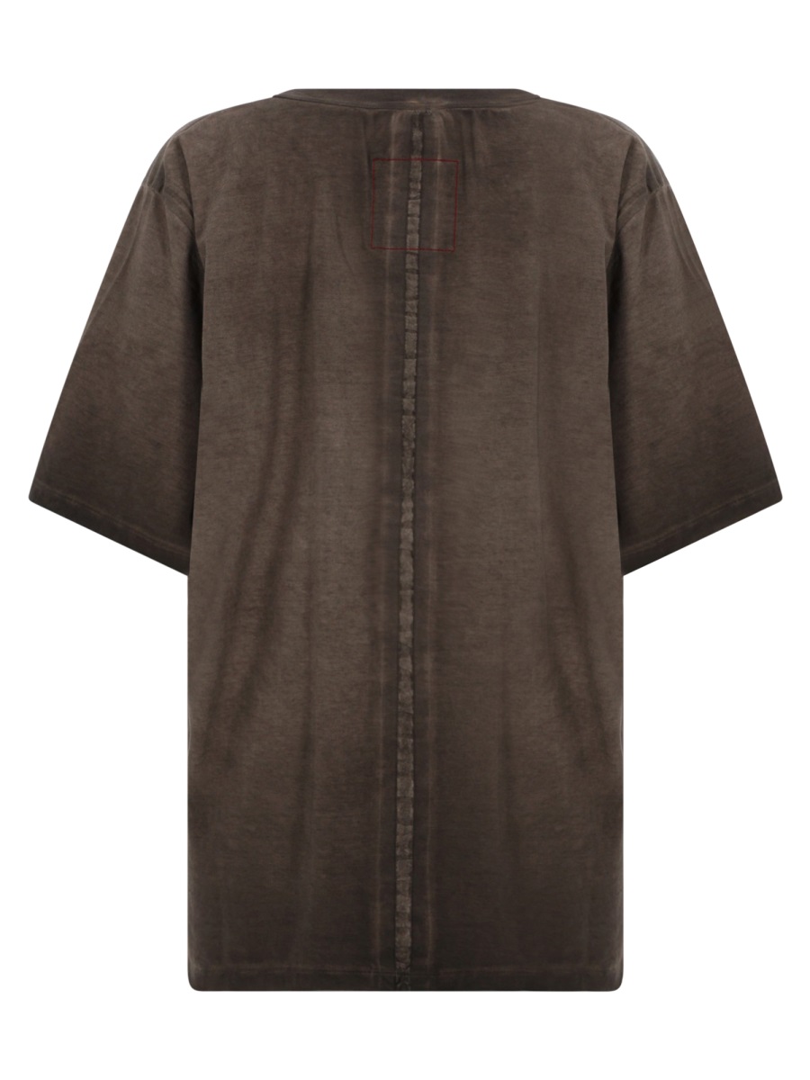 Uma Wang Vertical Seam Washed Finish Cotton T-Shirt Zwart
