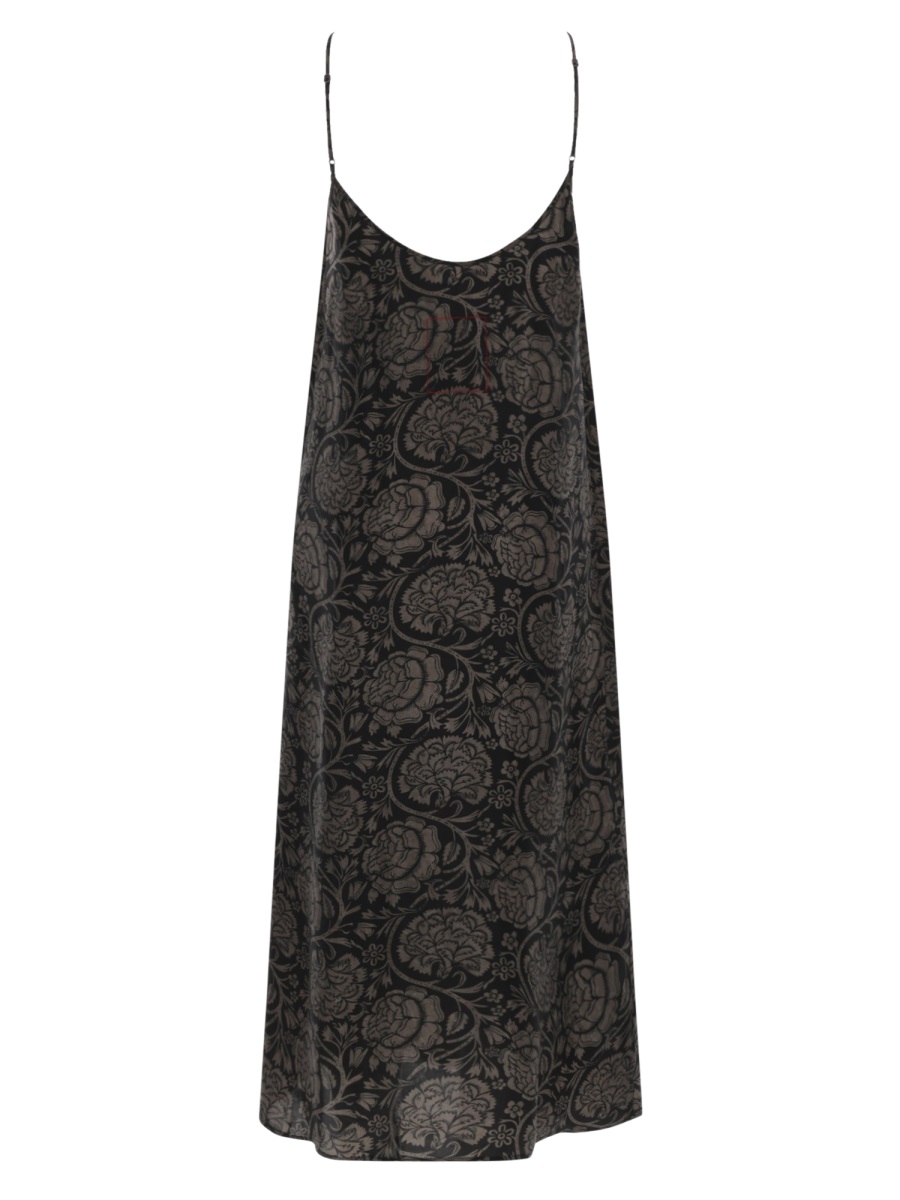 Uma Wang Anaya Viscose-Blend Floral Maxi Dress Zwart