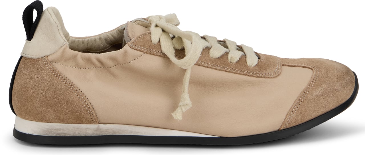 Uma Wang Leather baseball sneakers Beige
