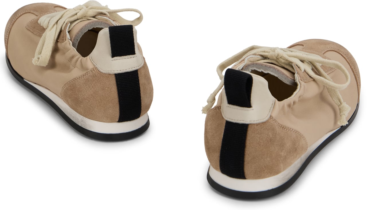 Uma Wang Leather baseball sneakers Beige