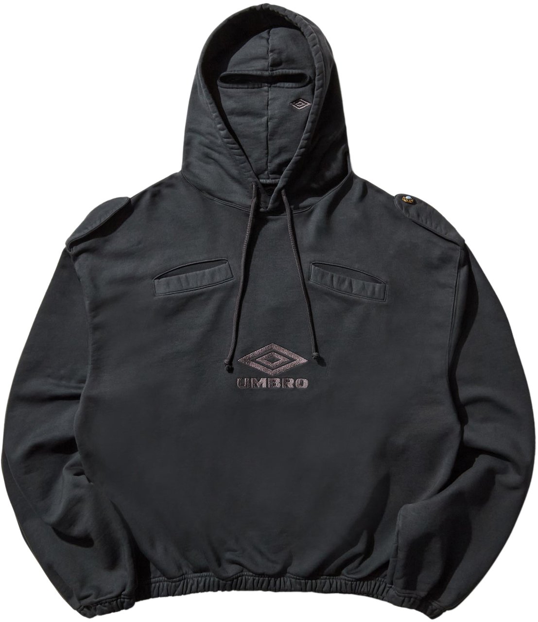 Umbro Felpa Con Cappuccio Medal Masked Strong Wash Nera Zwart