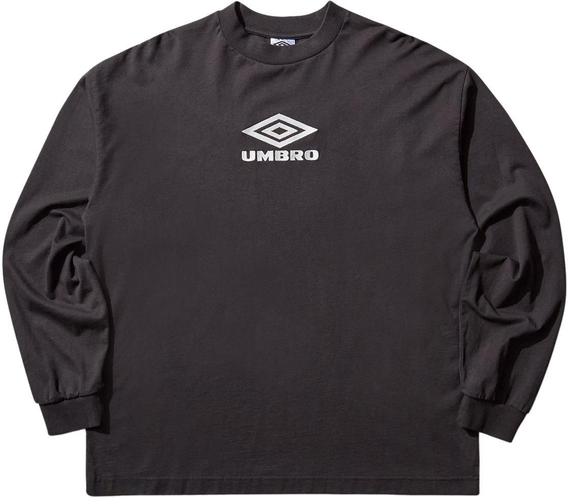 Umbro Longsleeve Og Logo Washed Nera Zwart