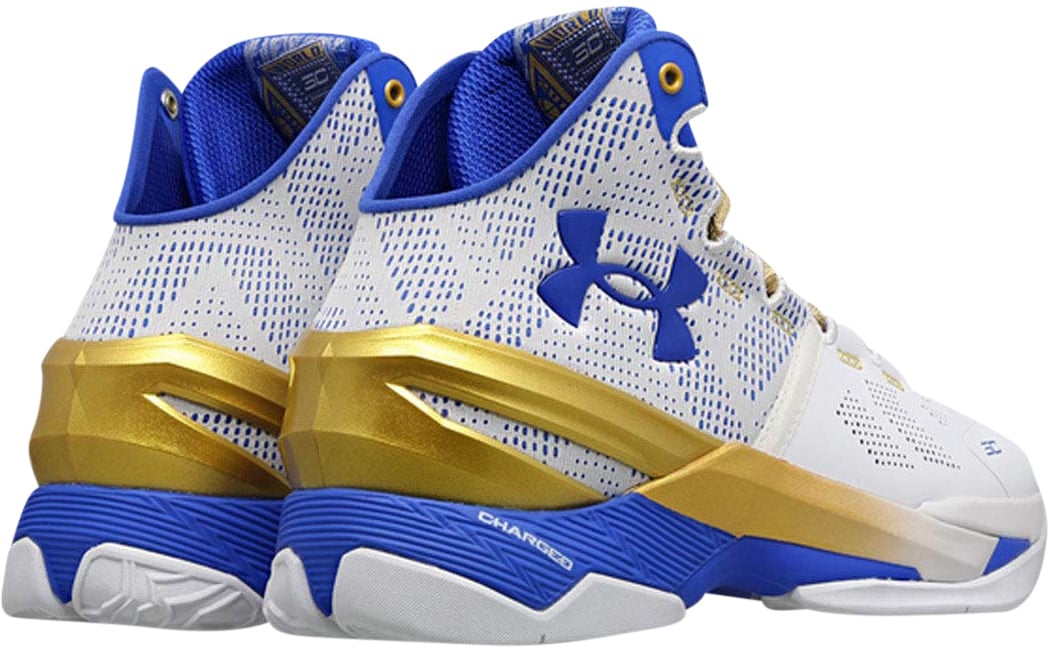 Under Armour Under Armour Curry 2 Retro Basketbalschoen Wit Goud Goud