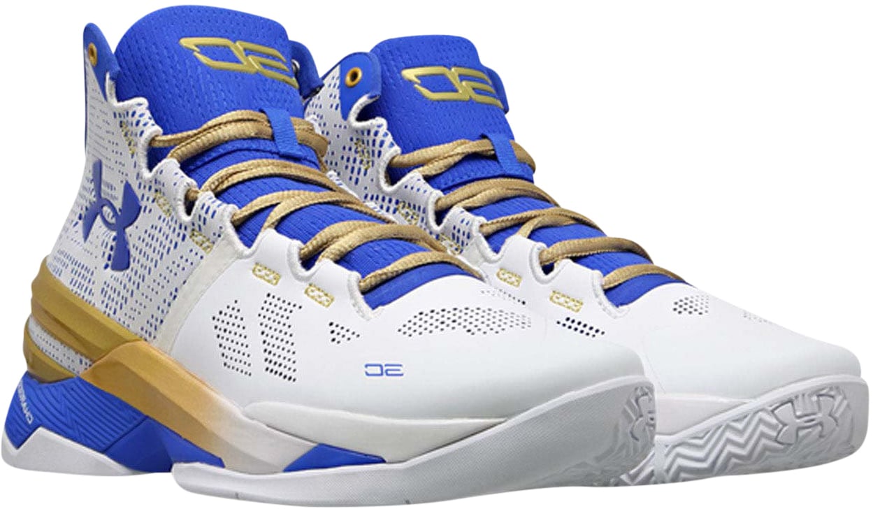 Under Armour Under Armour Curry 2 Retro Basketbalschoen Wit Goud Goud