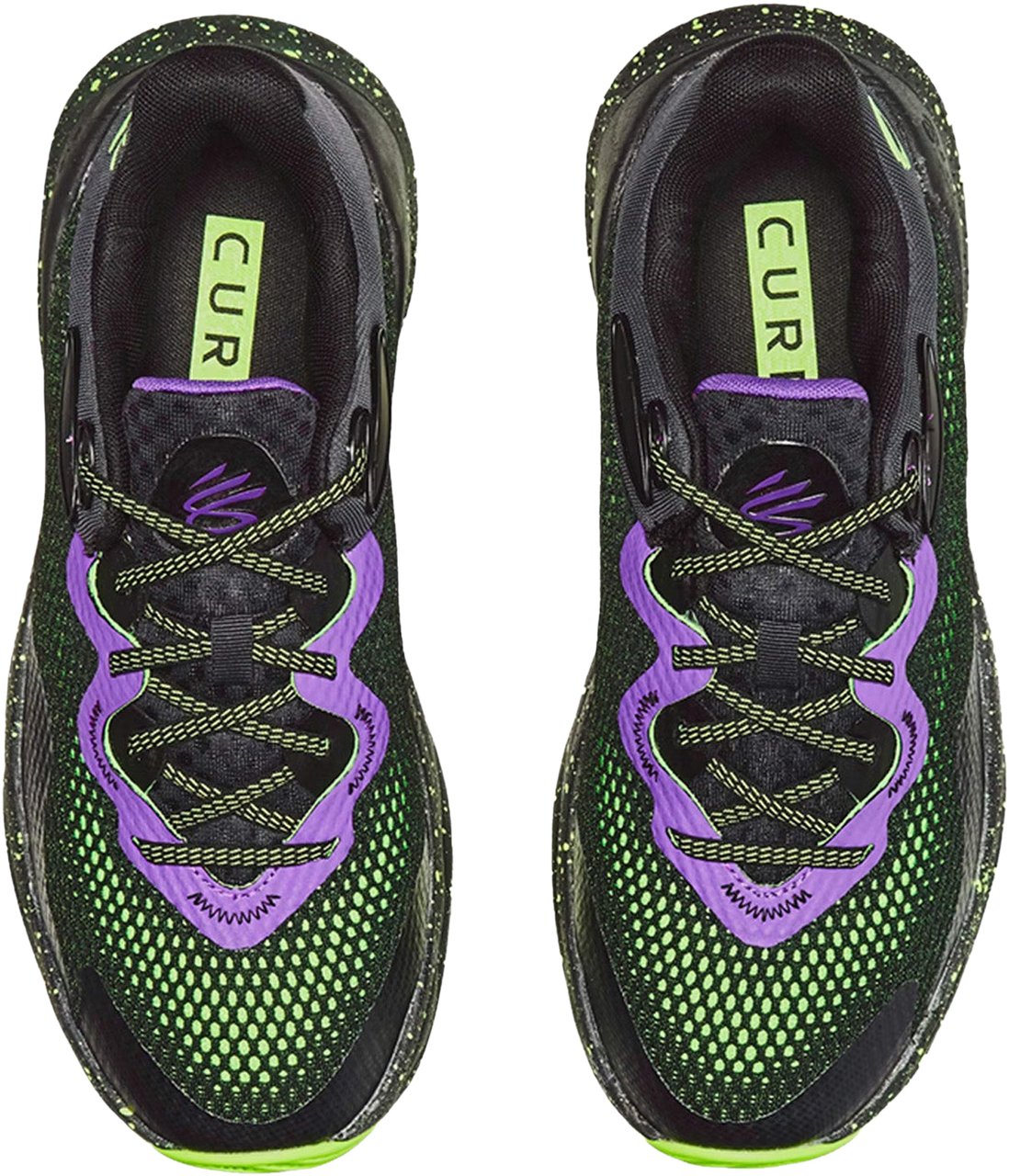 Under Armour Under Armour Curry Splash 24 Basketbalschoen Zwart / Groen Blauw