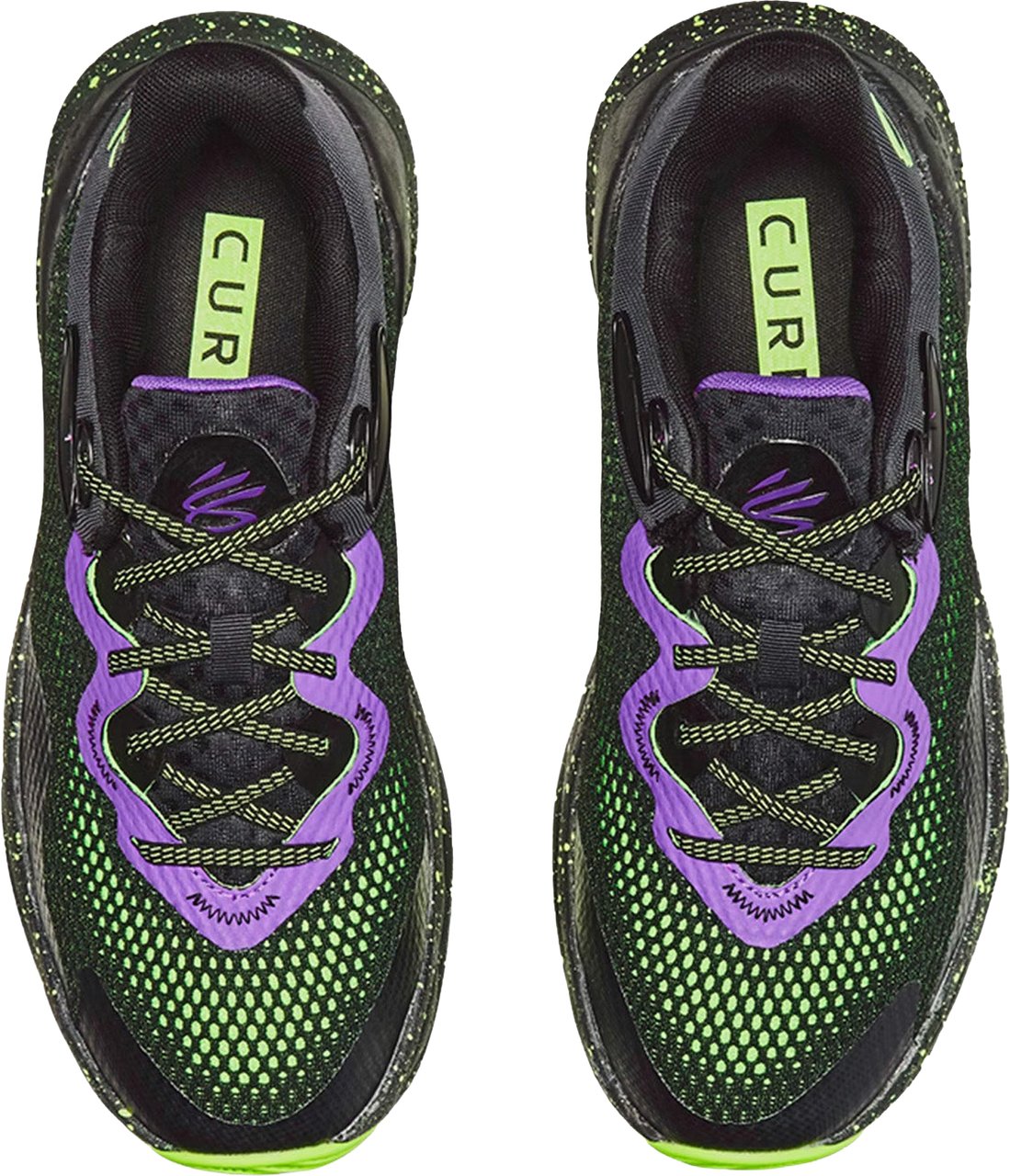 Under Armour Curry Splash 24 Basketbalschoen Zwart / Groen Blauw