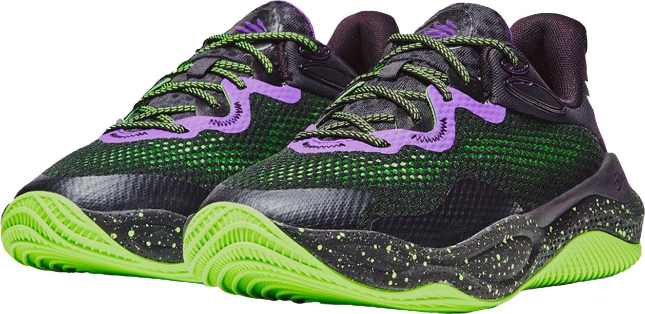 Under Armour Curry Splash 24 Basketbalschoen Zwart / Groen Blauw
