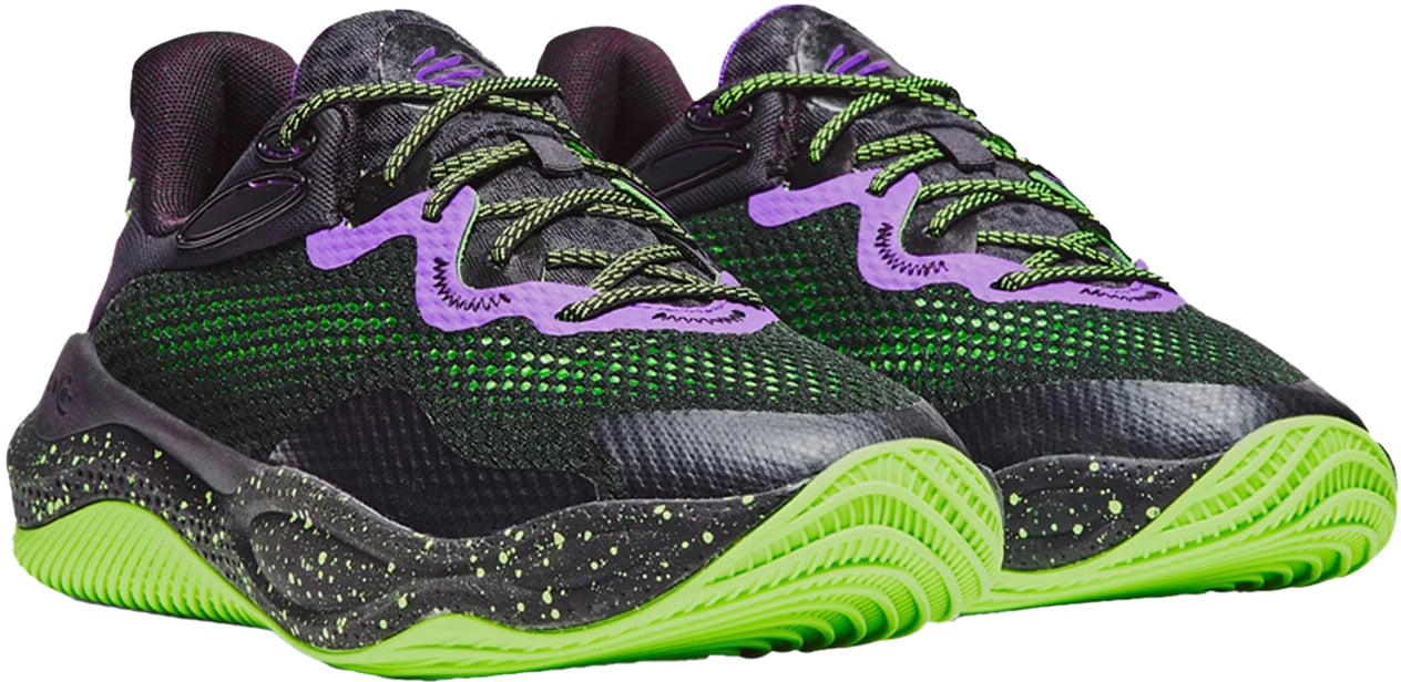 Under Armour Under Armour Curry Splash 24 Basketbalschoen Zwart / Groen Blauw
