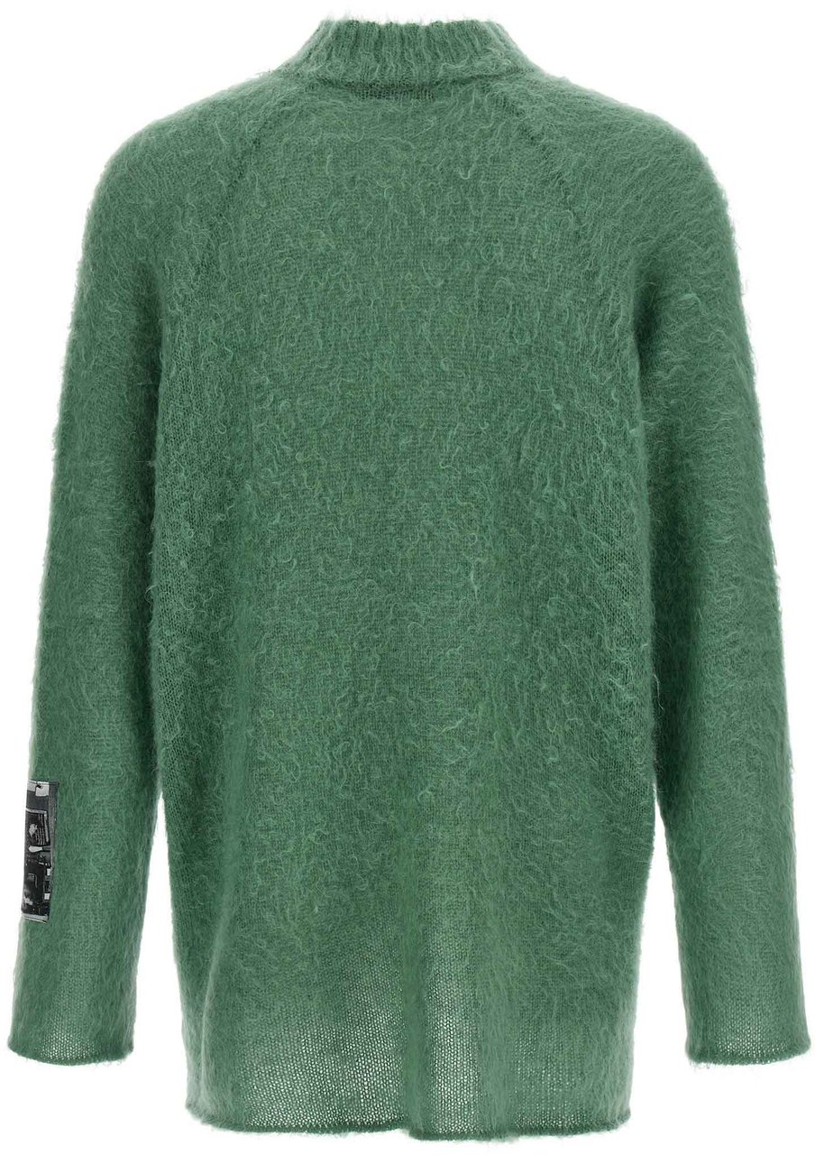 Undercover Bicolor Wool Cardigan Groen