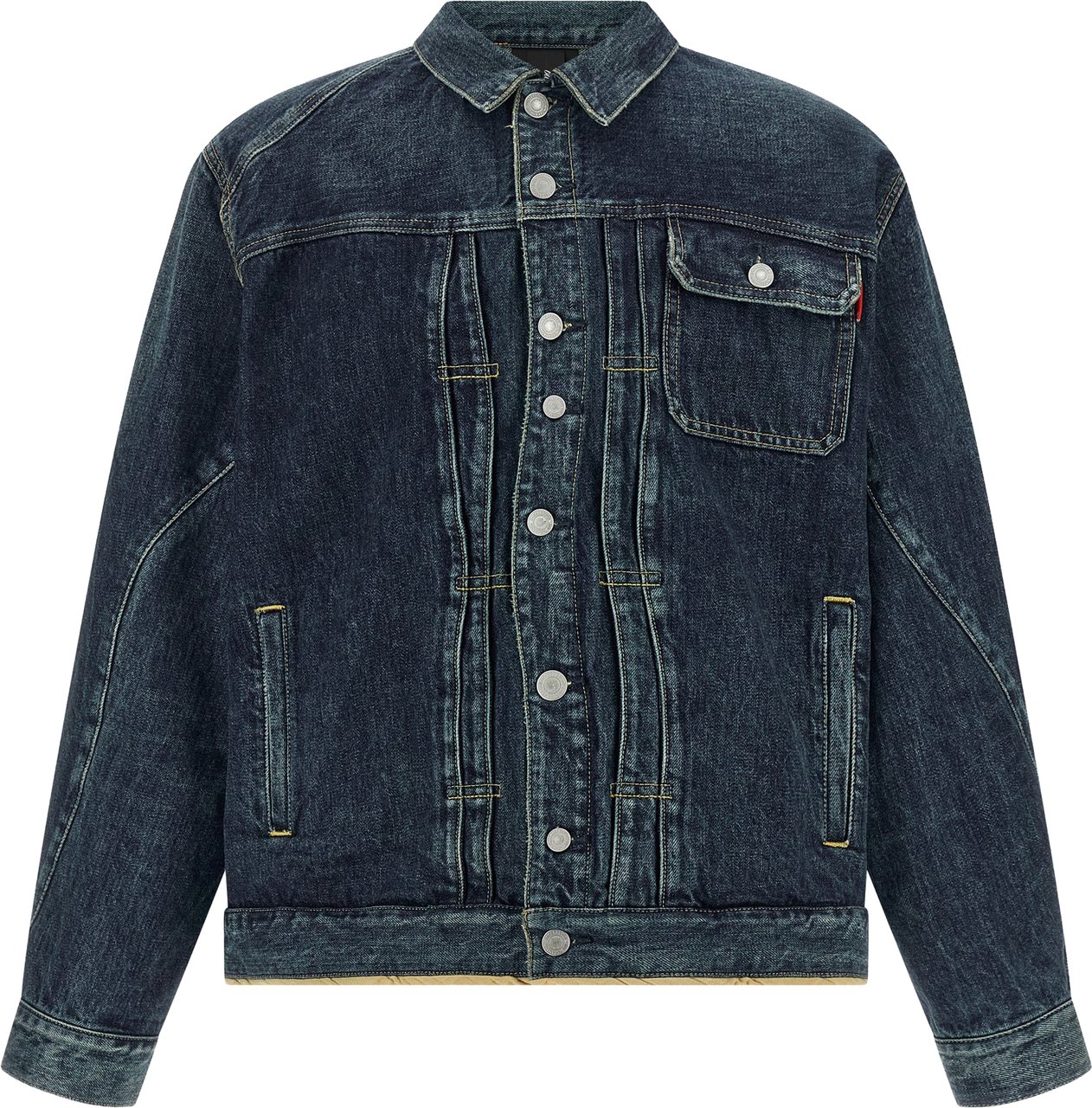 Undercover Blue Cotton Denim Jacket Blauw