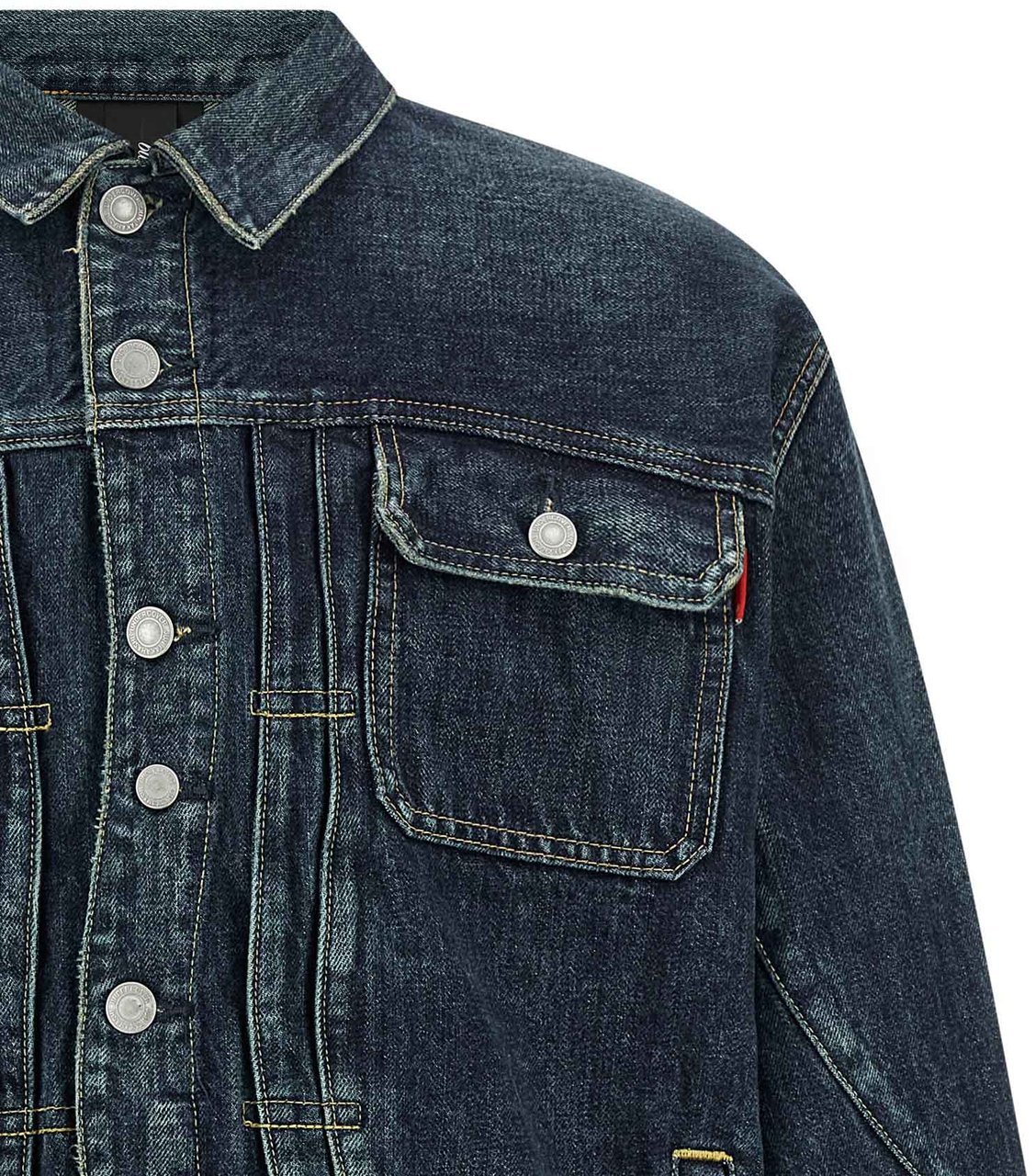 Undercover Blue Cotton Denim Jacket Blauw