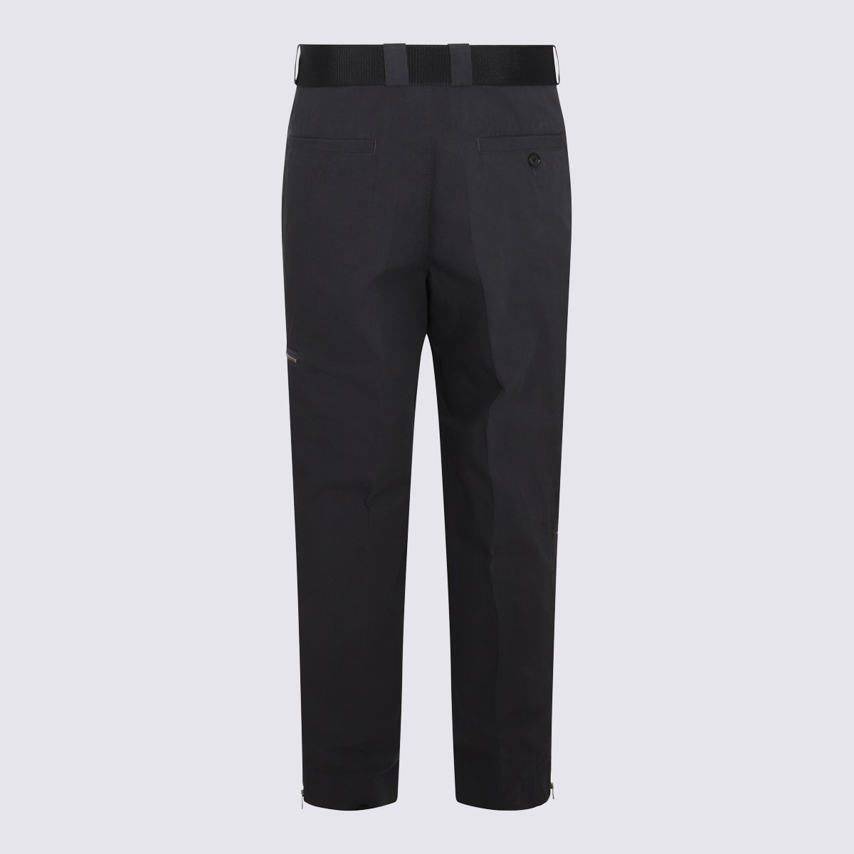 Undercover Straight-Leg Casual Trousers With Built-In Belt And Zippered Pockets Zwart