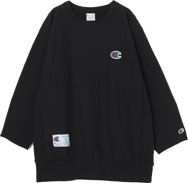 Undercover Oversized Black T-Shirt With Logo Patches Zwart