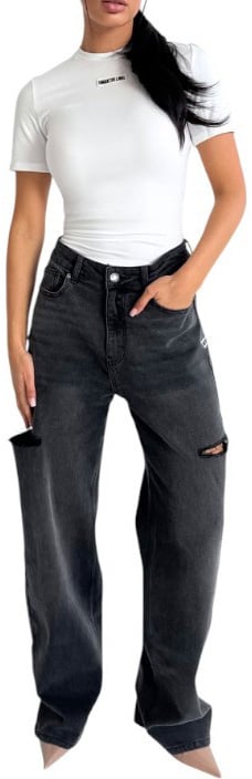 Unique The Label Dames Jeans Grijs