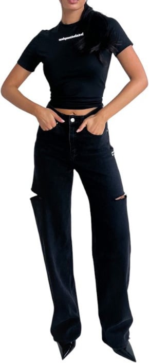 Unique The Label Dames Jeans Zwart