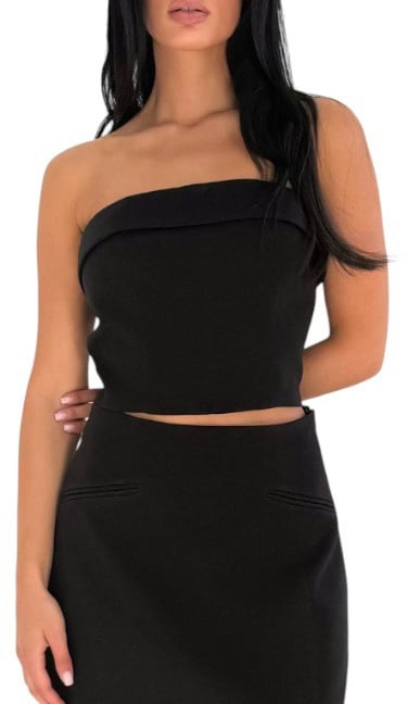 Unique The Label Dames Top Zwart