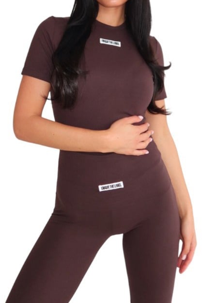Unique The Label Dames T-shirt Bruin