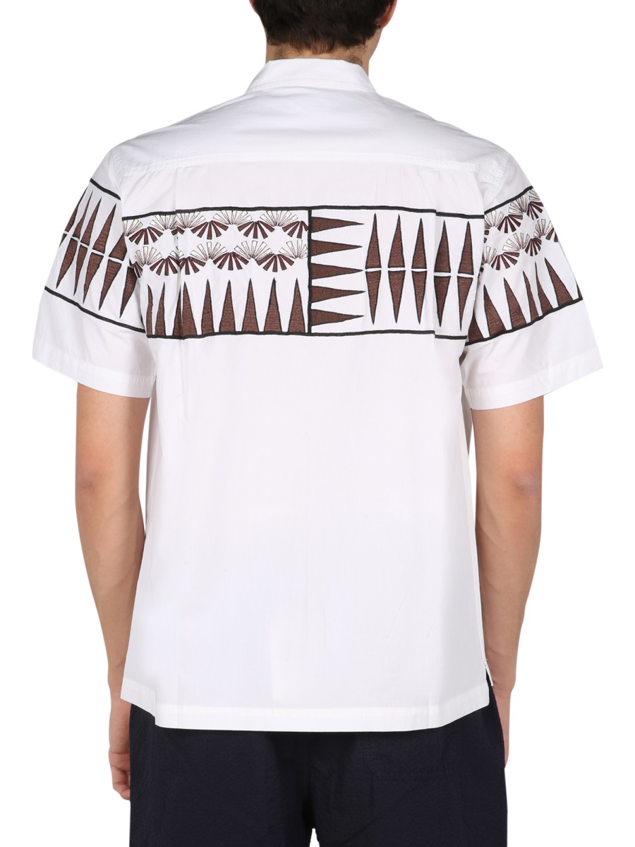 Universal Works Boxy Fit Short-Sleeve Shirt Wit