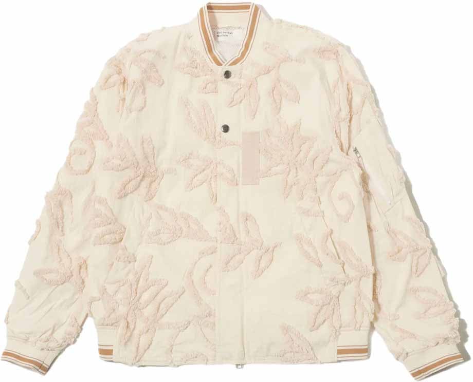 Universal Works universal works 3d flower ns bomber jacket ecru Beige