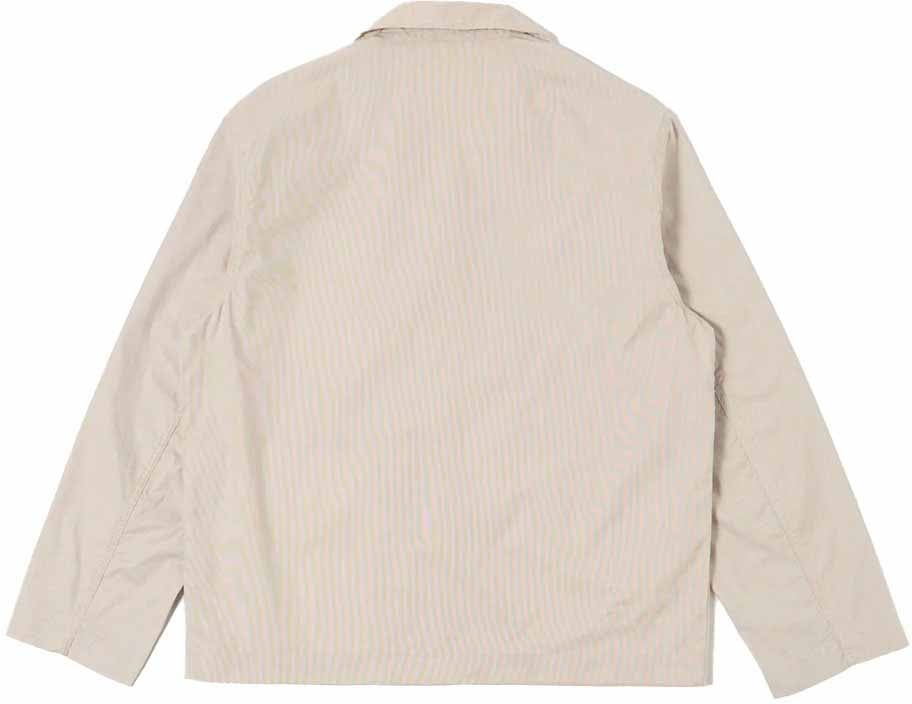 Universal Works universal works franck jacket coton raye marron Bruin