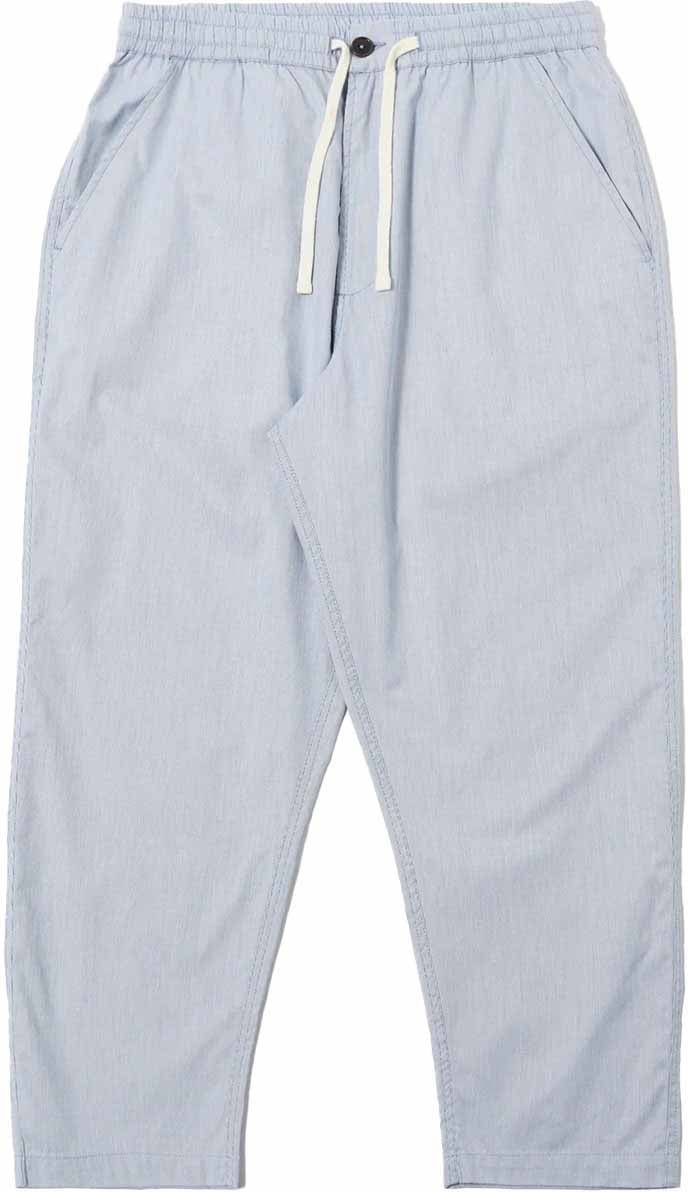 Universal Works universal works hi water trouser coton raye navy Blauw