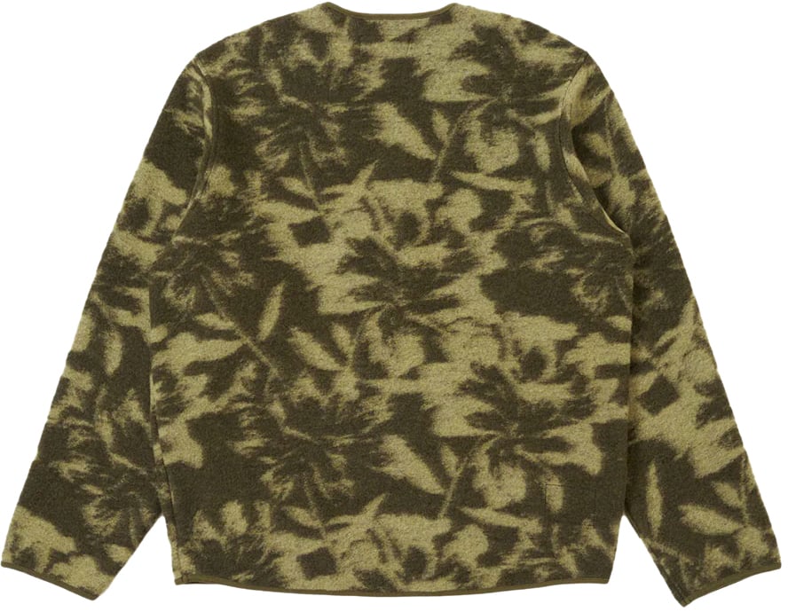 Universal Works veste polaire zippee studio verte vert pale Groen