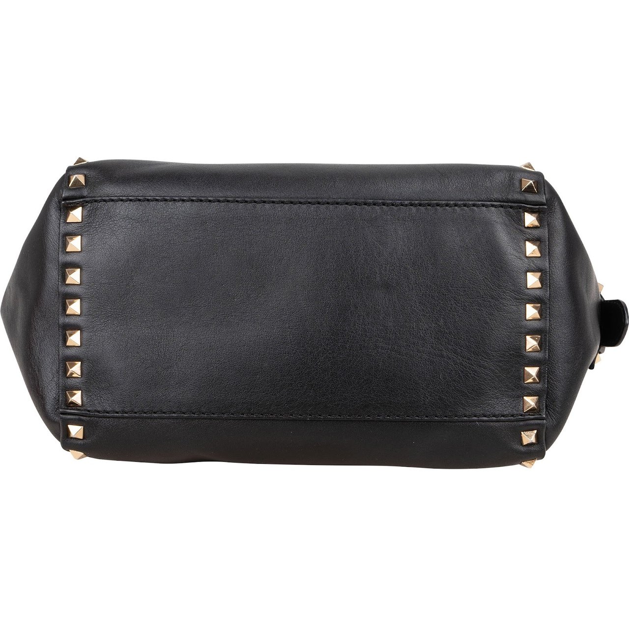Valentino Garavani Black Leather Rockstud Handbag Zwart
