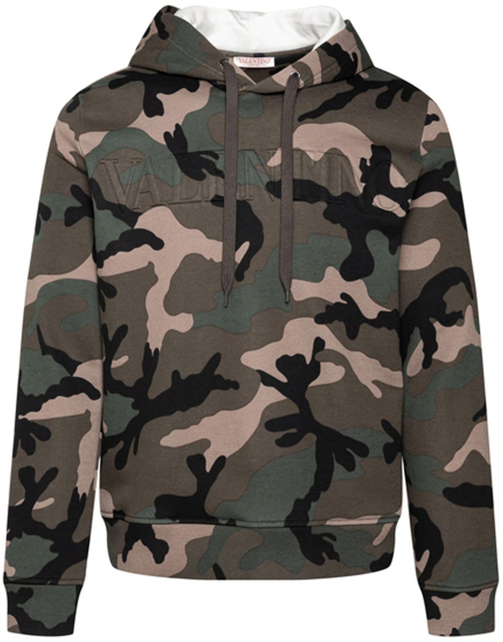 Valentino Camouflage Pattern Hoodie Sweatshirt Groen