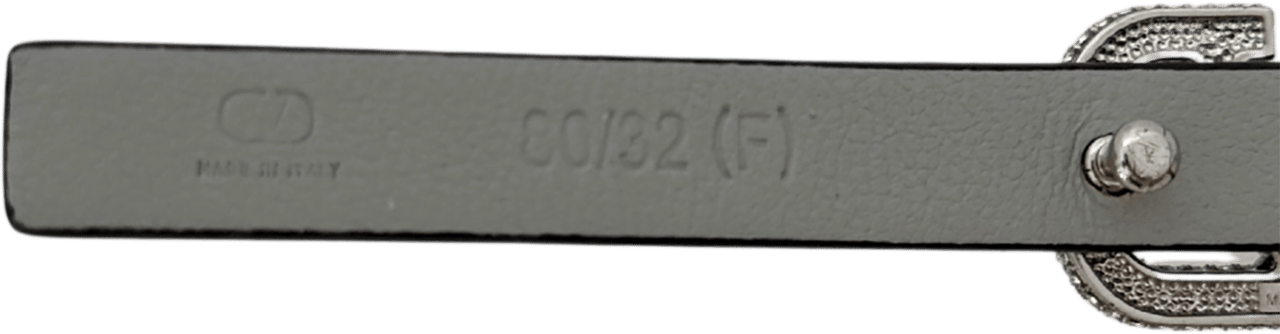 Valentino Valentino Garavani VLogo Signature Gürtel mit Kristallen 10 mm Silber / neuwertig Zilver