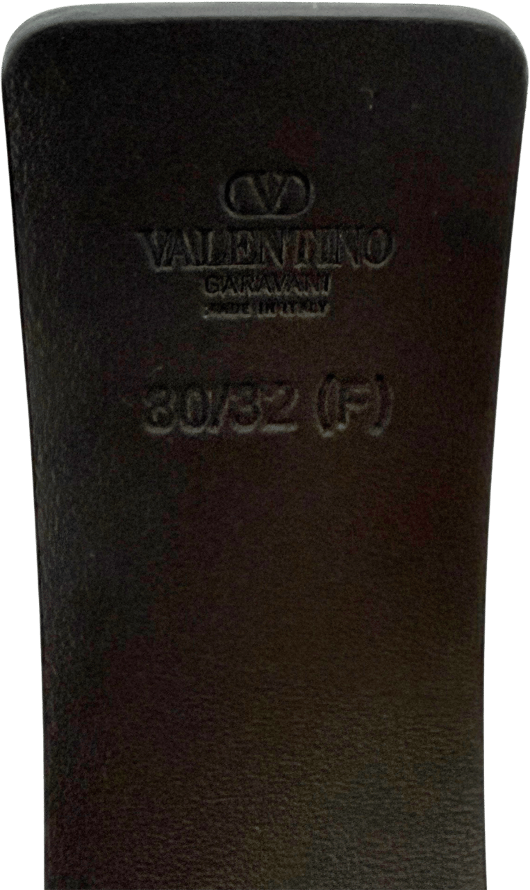 Valentino Valentino Garavani VLogo Gürtel aus Leder 80cm Dunkelbraun / neuwertig Bruin