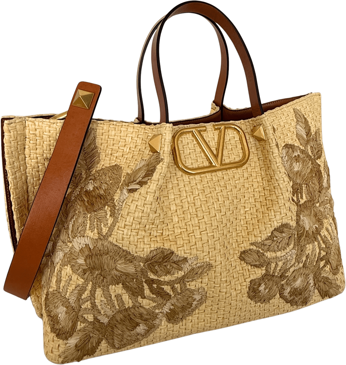 Valentino Valentino Garavani VLogo Signature Tote Bag Beige / sehr gut Beige
