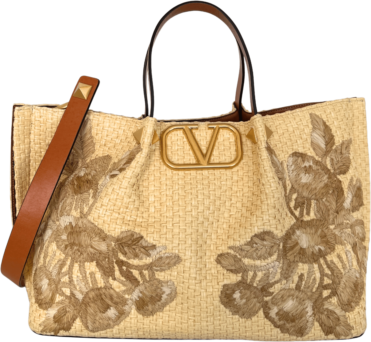 Valentino Valentino Garavani VLogo Signature Tote Bag Beige / sehr gut Beige