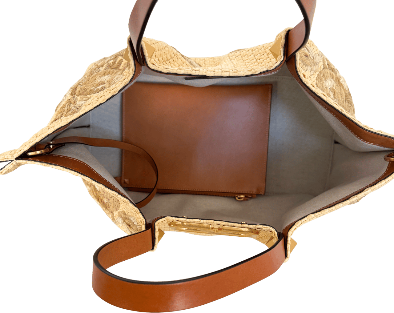 Valentino Valentino Garavani VLogo Signature Tote Bag Beige / sehr gut Beige