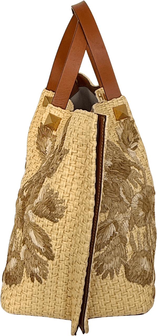 Valentino Valentino Garavani VLogo Signature Tote Bag Beige / sehr gut Beige