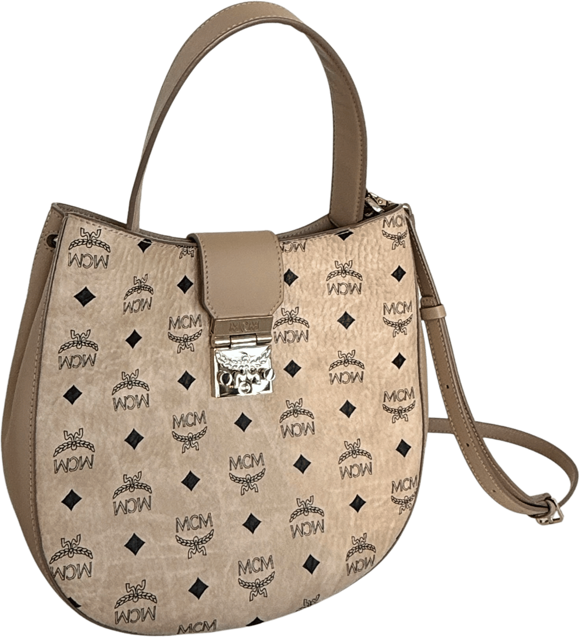 Valentino MCM Visetos Hobo Bag Beige / neuwertig Beige