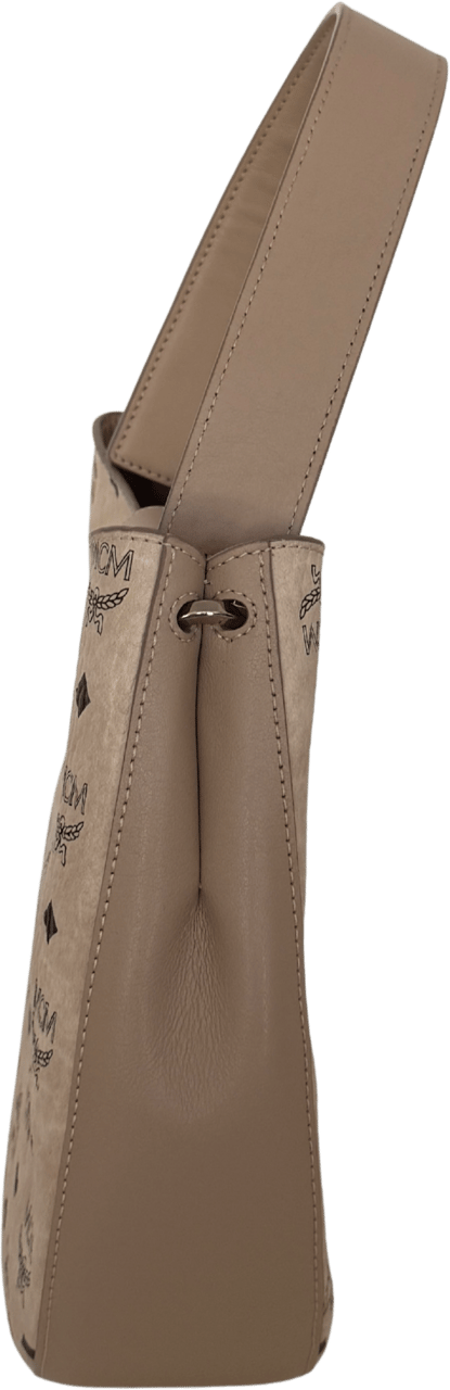Valentino MCM Visetos Hobo Bag Beige / neuwertig Beige