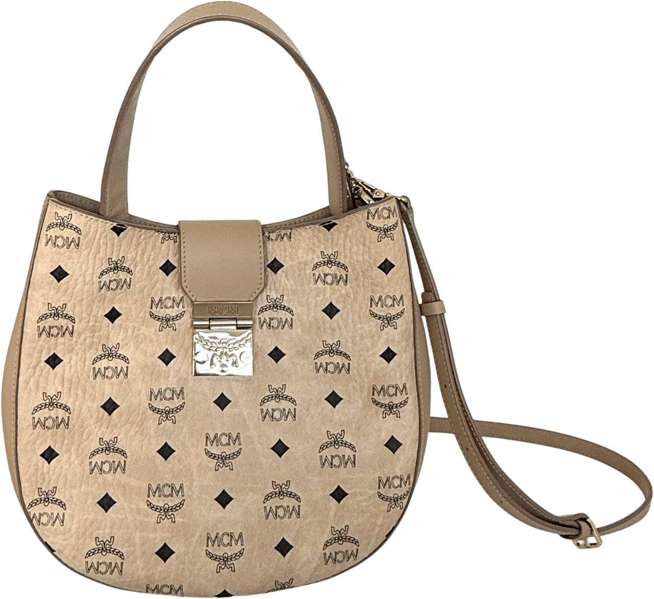 Valentino MCM Visetos Hobo Bag Beige / neuwertig Beige