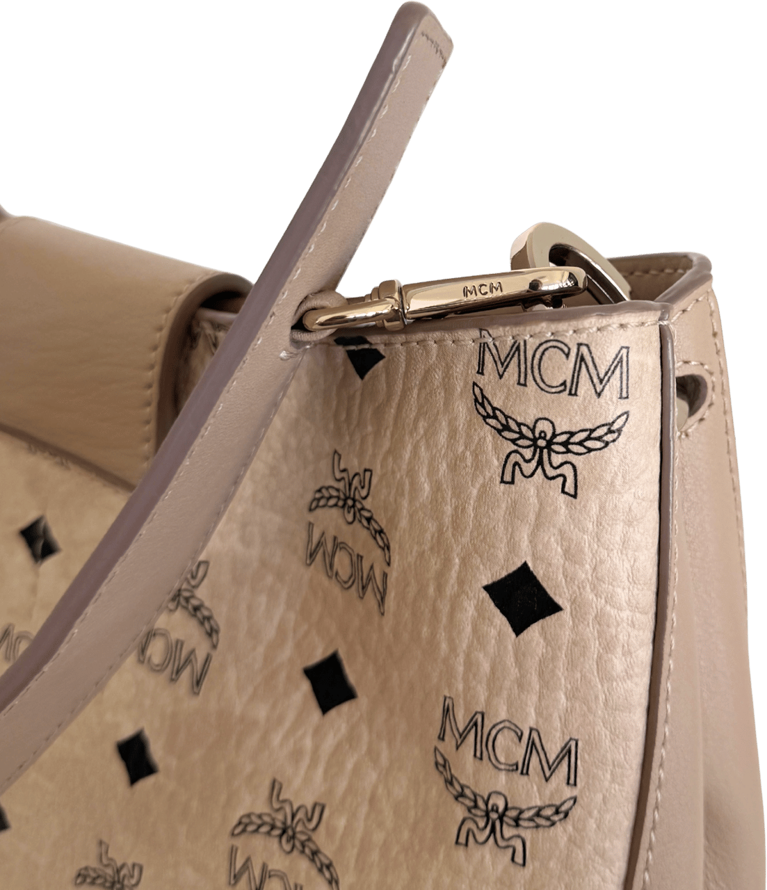 Valentino MCM Visetos Hobo Bag Beige / neuwertig Beige